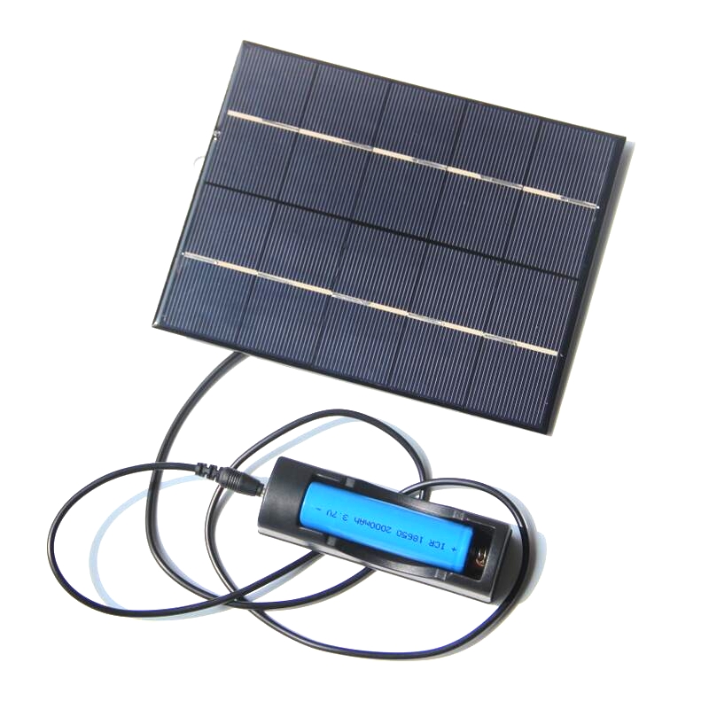 

3.5W 5V 130*165mm Solar Panel Charge With 18650 Battery Case
