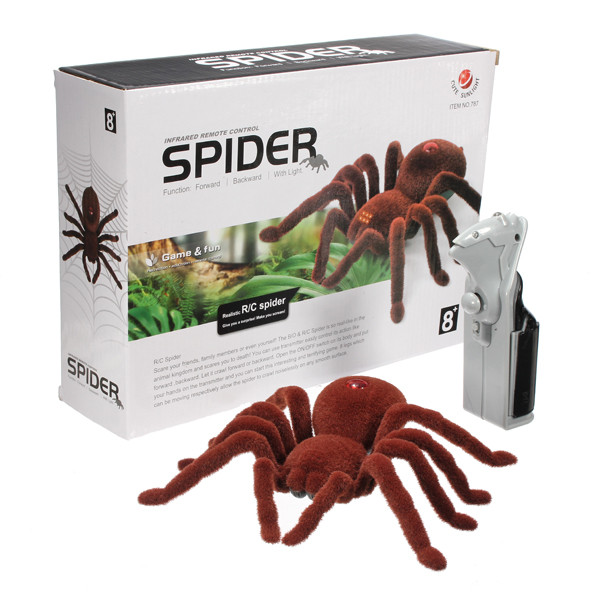 

Cute Sunlight 11" 2CH Realistic RC Spider Remote Control Scary Toy Prank Gift Model Halloween Prop