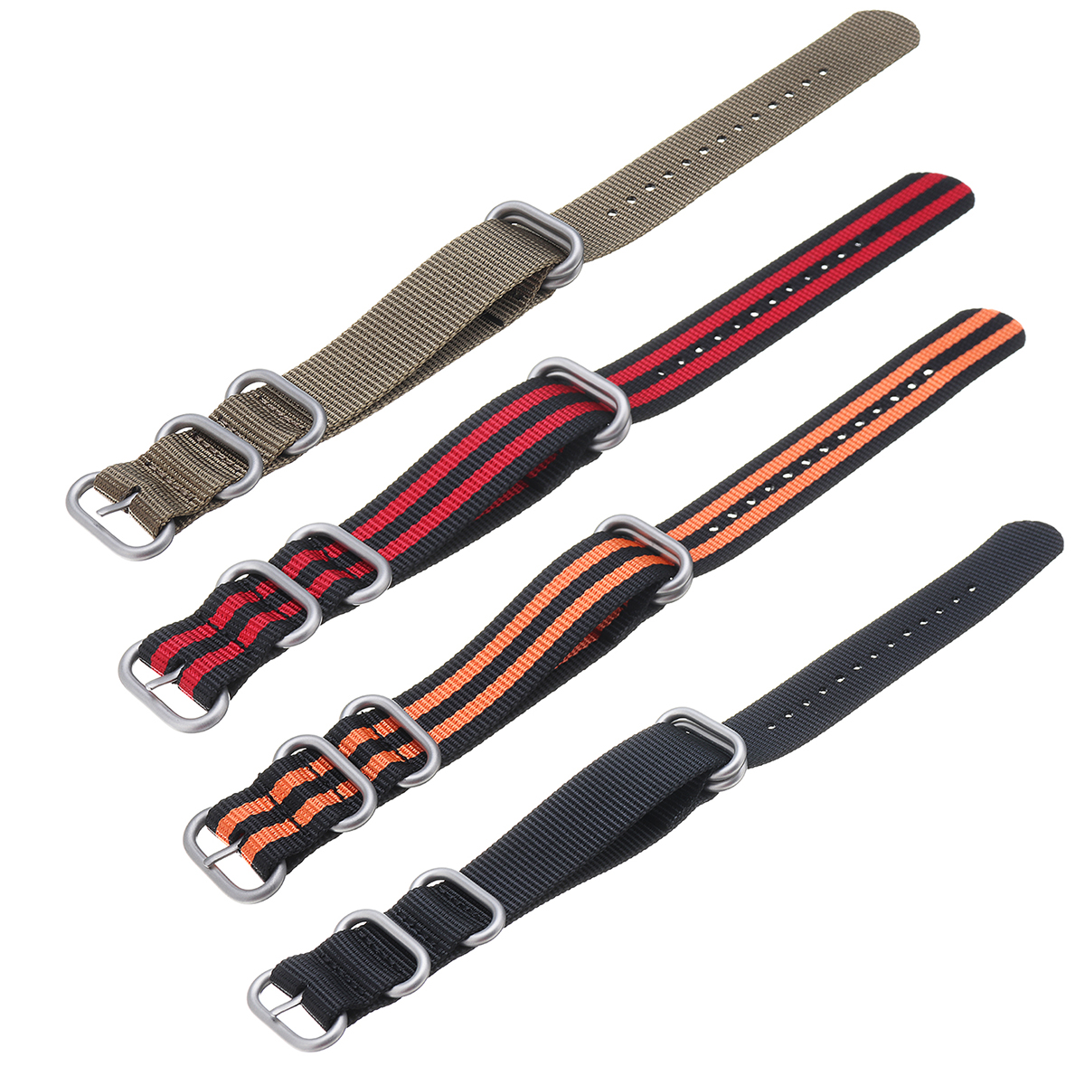

KALOAD 18/20/22/24mm Multicolor Durable Smart Watch Band Military Nylon Bracelet Strap Replacement
