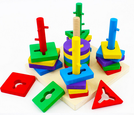 

Мудрость Набор из пяти наборов детских образовательных строительных блоков Просвещение Раннее образование Деревянная игрушка Форма спар