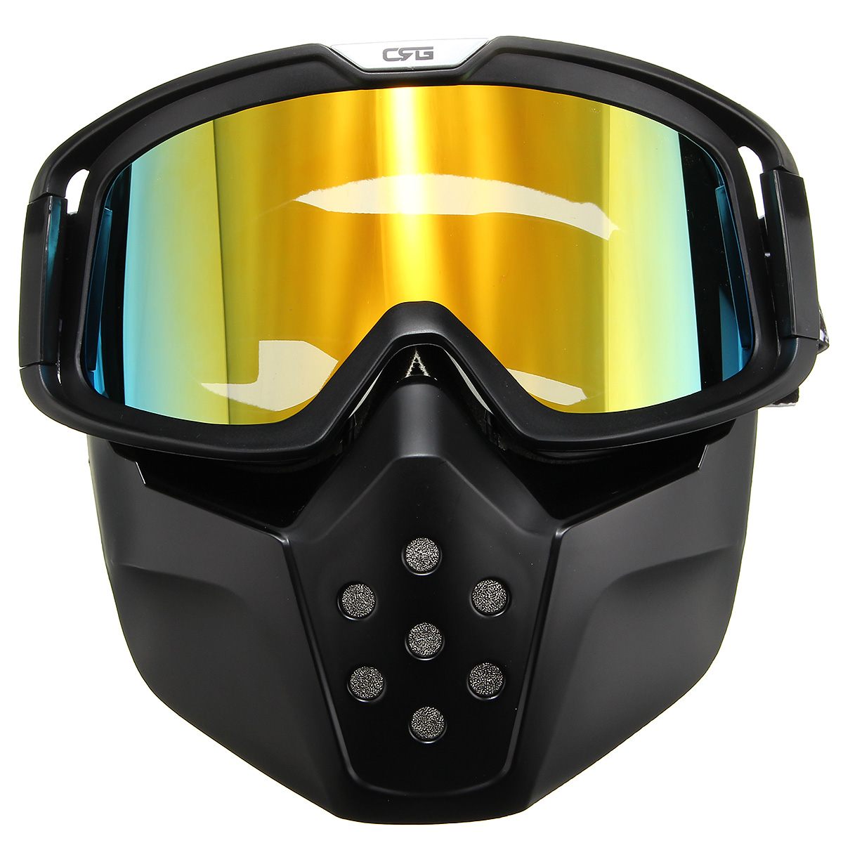 

Мотоциклетный шлем Желтый Объектив Съемные очки Modular Face Маска Shield