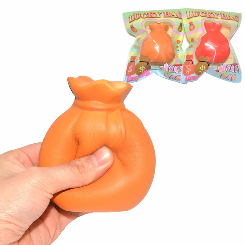 

Areedy Squishy Fortune Money Lucky Сумка Новогодний подарок 9 см Лицензионная медленно растущая оригинальная упаковочная игрушка