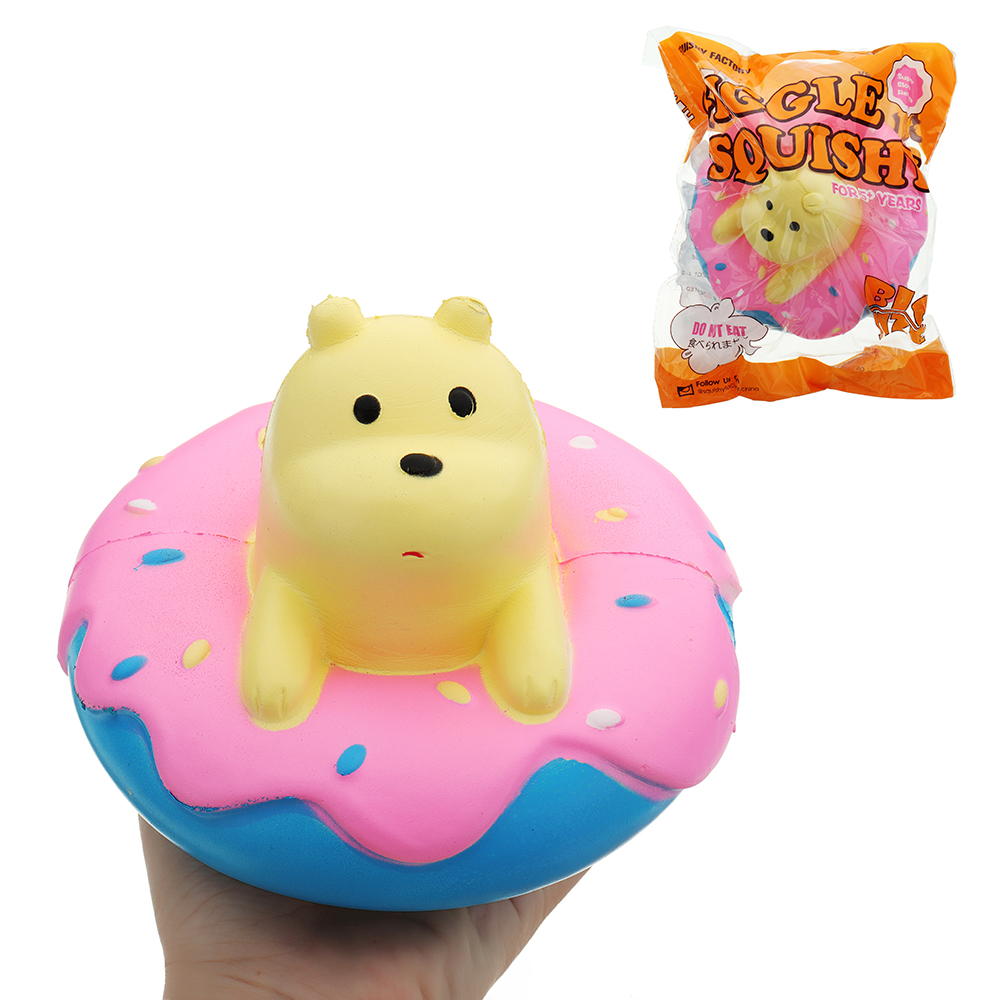 

GiggleBread Squishy Donut Bear медленно растущая игрушка Kawaii Jumbo 15 см Polar Bear Scented Кукла