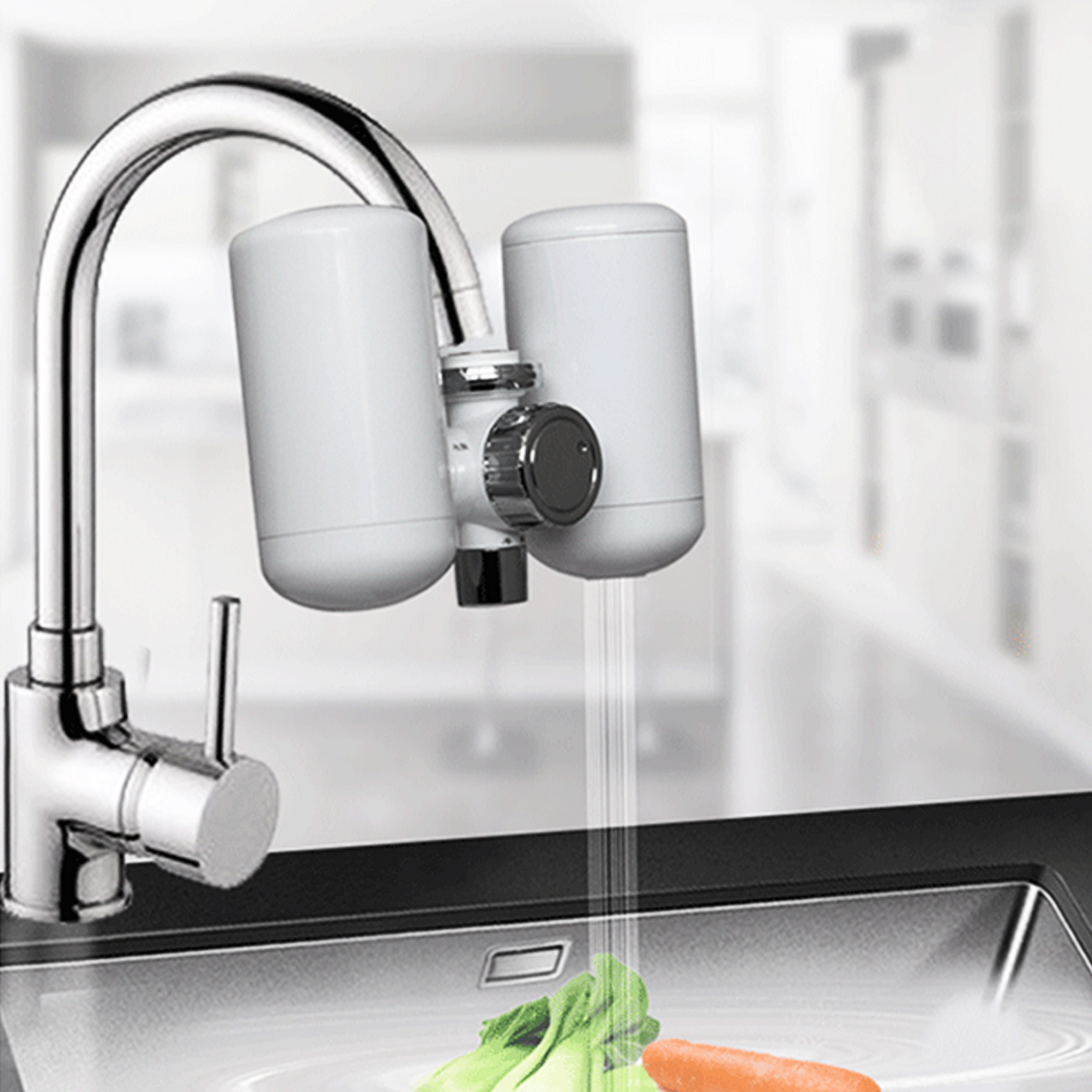 

3000W 220V Electric Instant Hot Water Heater Sink Faucet Kitchen Heating Tap Free Installation