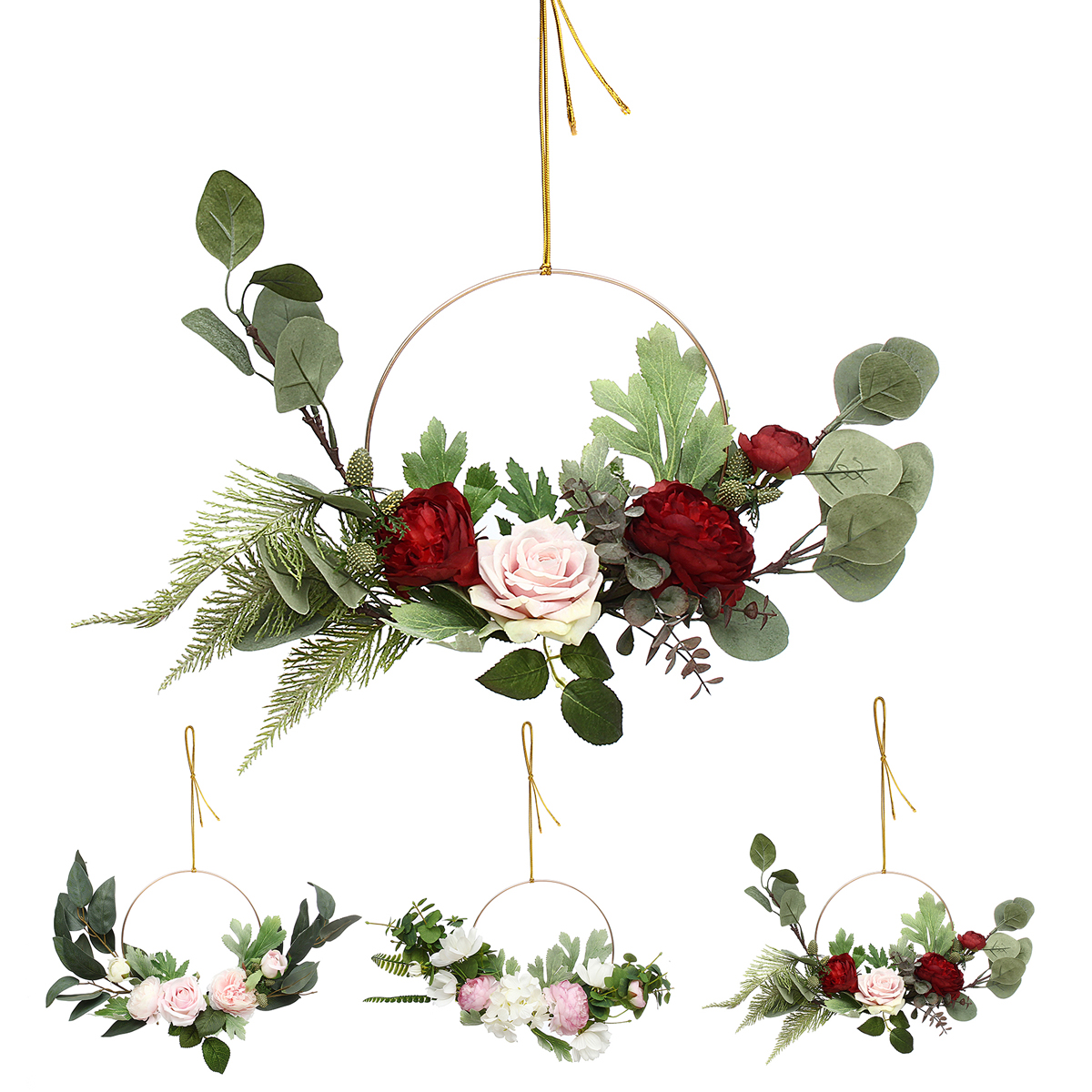 

15.7 Inches Artificial Flowers Wreaths Door Perfect Artificial Garland for Wedding Deco Supplies Home Party Decor