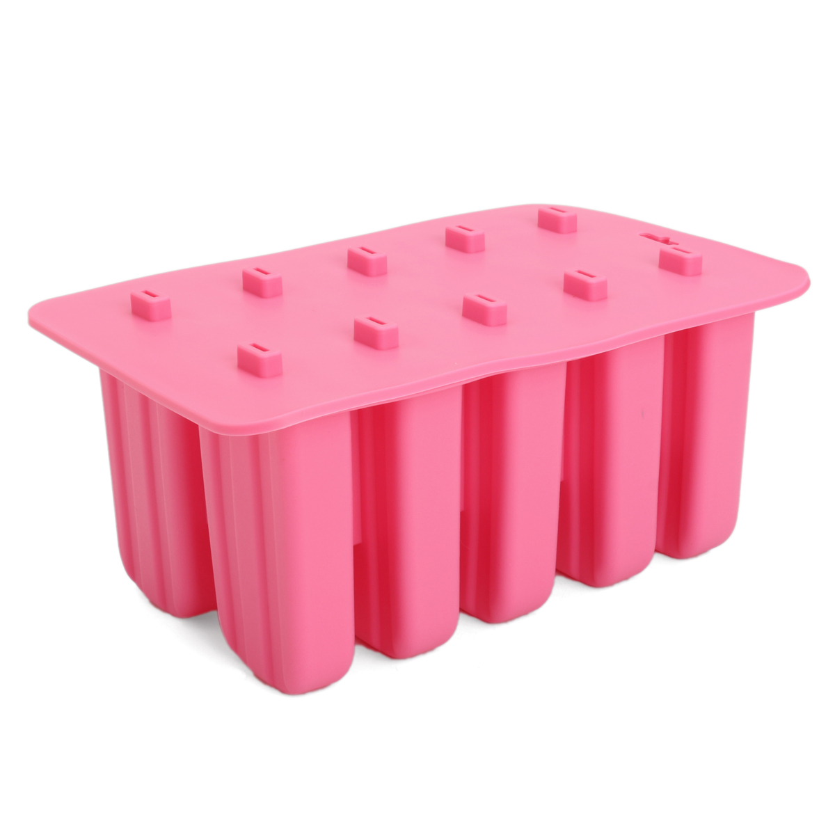 

10-Cavity Замороженные Мороженое Pop Mold Maker Lolly Силиконовый Плита для поддонов кухонная DIY Палка
