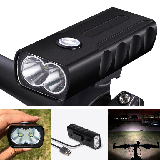 

XANES DL17 1000LM T6 LED Bike Light Headlight 3 Modes 18650m Battery USB Rechargeable Waterproof