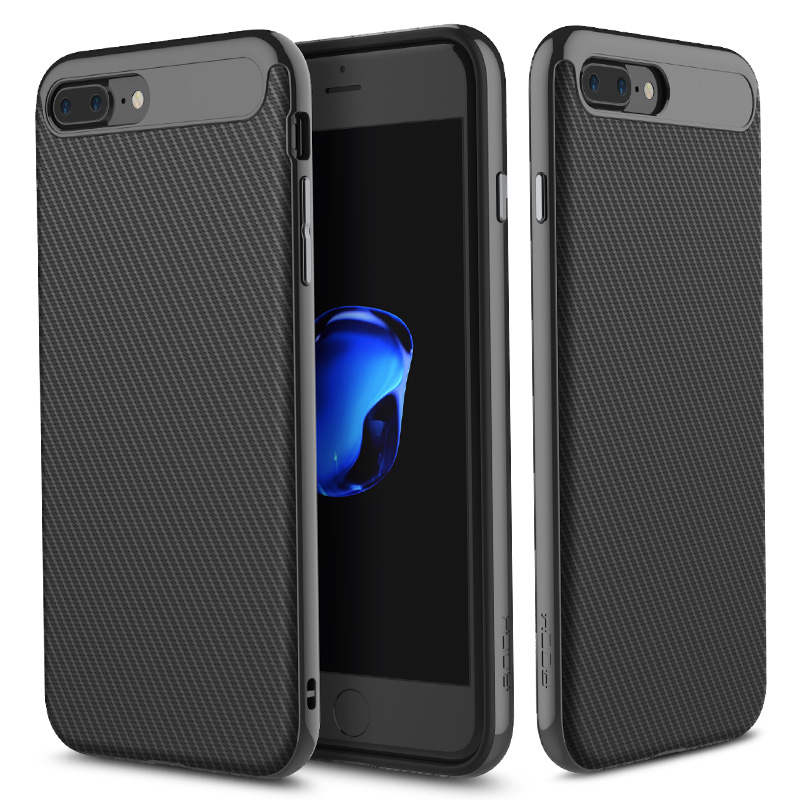 

Rock Carbon Fiber Texture TPU PC Чехол для iPhone 7 Plus/8 Plus