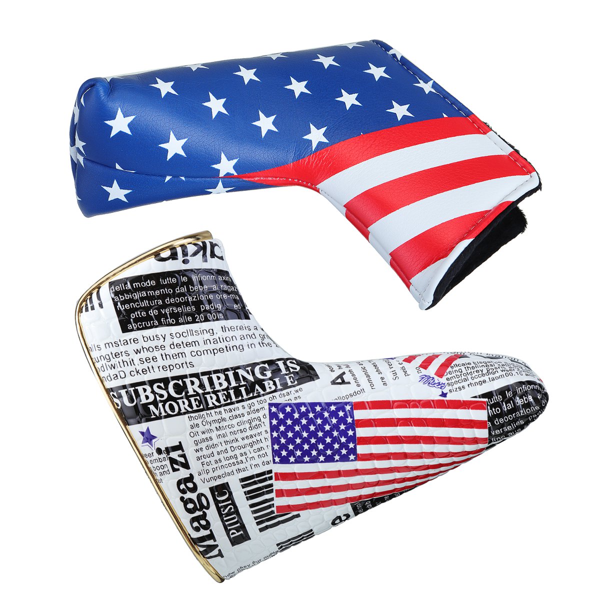 

Спорт Гольф Паттер Головная Крышка Клуба PU Headcover Универсальный Американский Флаг Протектор