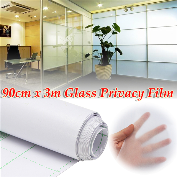 

90cm 300cm Frosted Window Tint Glass Privacy PVC Film For DIY Home Office Store