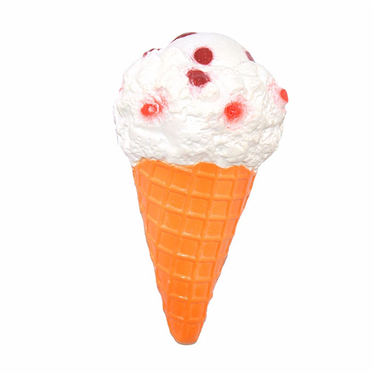 

Squishy Jumbo Ice Cream Cone 19см Медленное Восходящая белый розовый игрушка коллекции подарков Декор