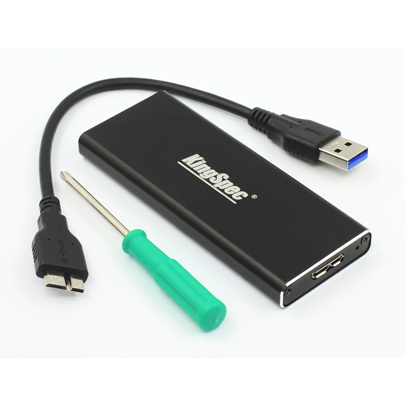 

Kingspec USB 3.0 - M.2 NGFF SSD Корпус жесткого диска Жесткий диск Чехол для жесткого диска 2230/2242/2260/2280