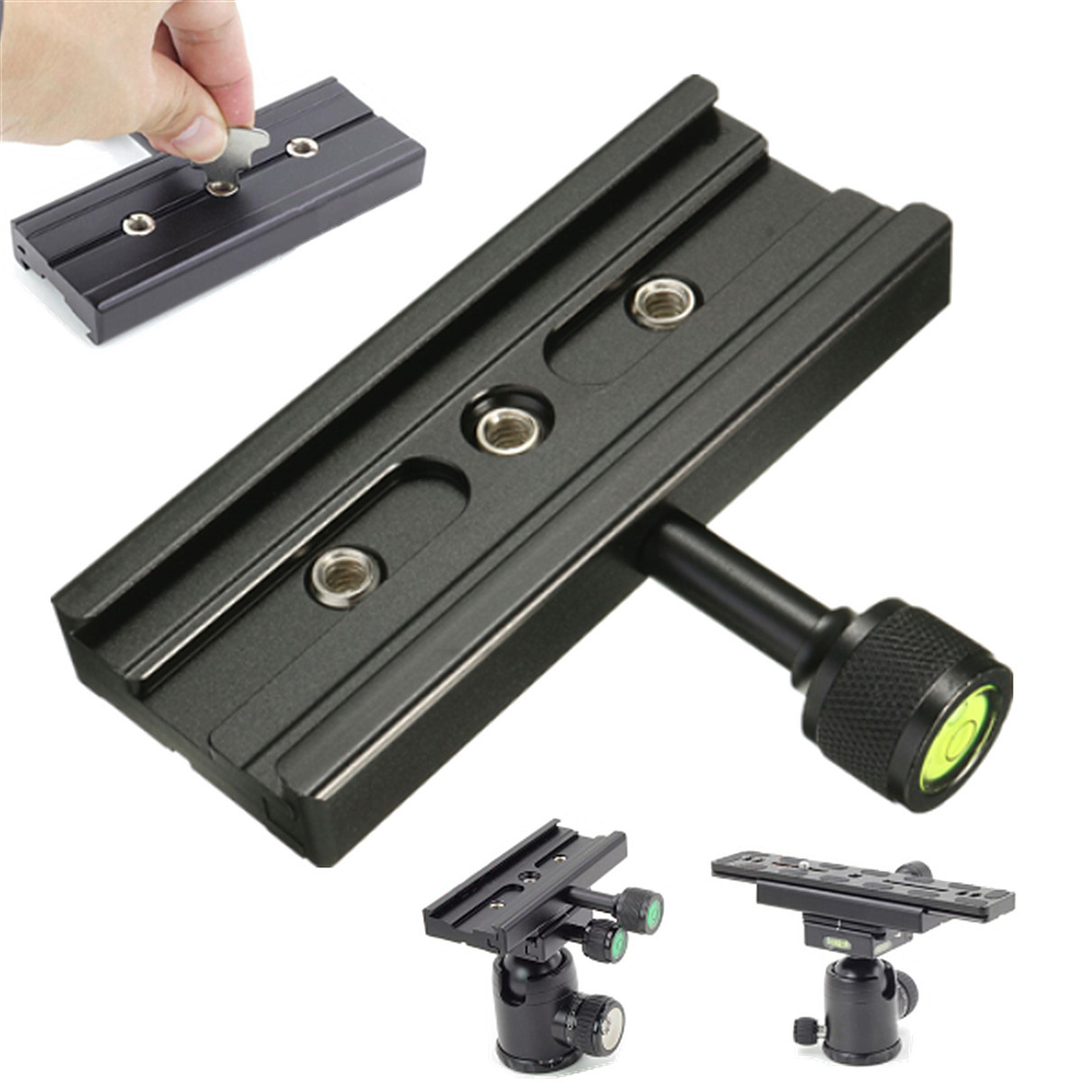 

QR-120 Clamp Adapter For Quick Release Plate 1/4 Or 3/8 Inch Arca SWISS RSS Tripod