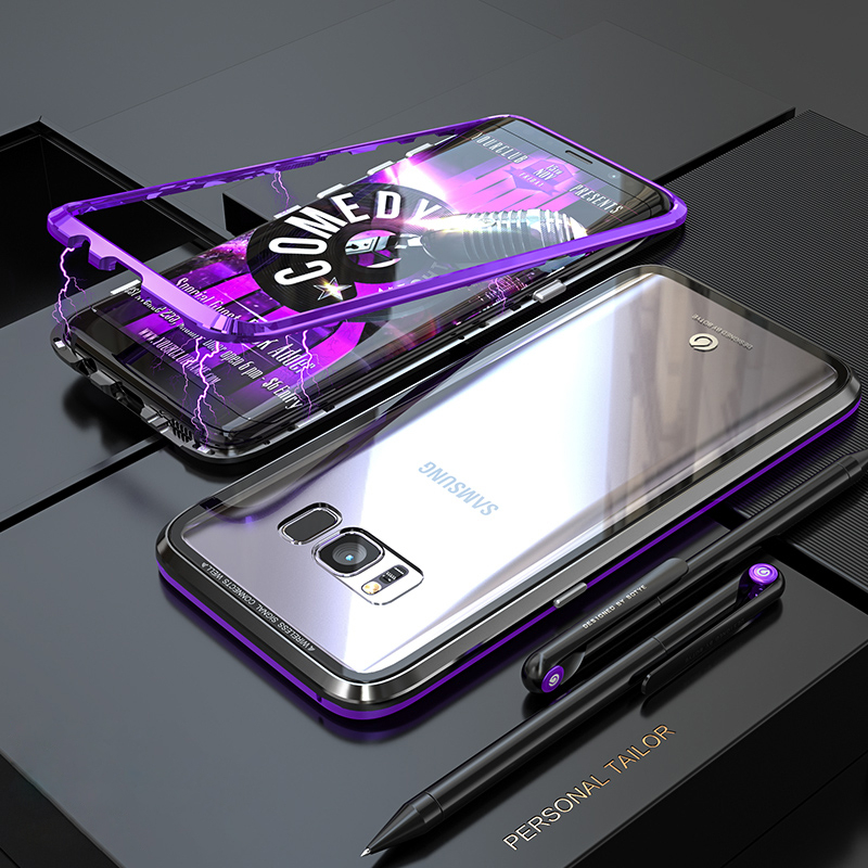 

Bakeey 360 ° Магнитная адсорбция Алюминиевый стеклянный защитный чехол для Samsung Galaxy S8/S8 Plus