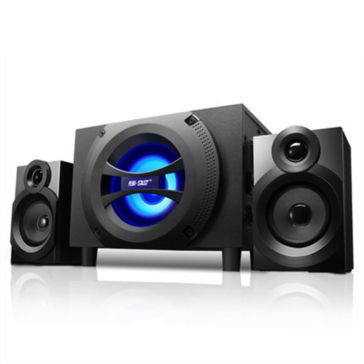 

SAST C2 2.1 Wooden Bass Subwoofer Speaker With 2pcs Coaxial Speakers Support AUX U Disk SD Card