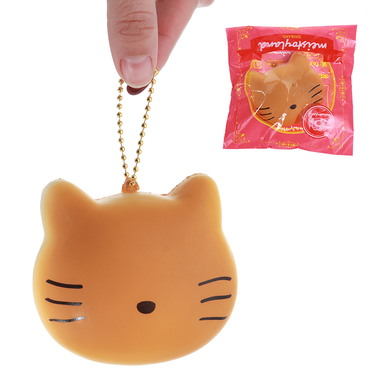 

Meistoyland Squishy Кот Kitty Slow Rising Straps Сожмите игрушку с цепочкой Оригинальная упаковка