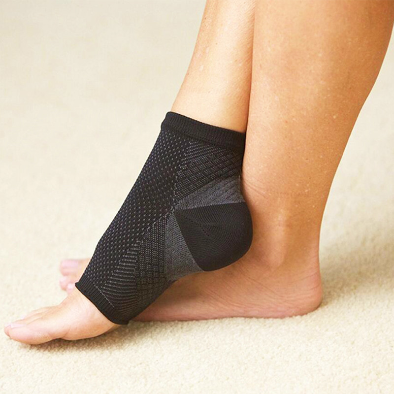 

Mens Women Sport Anti Fatigue Angel Circulation Ankle Swelling Relief Compression Foot Sleeve Socks