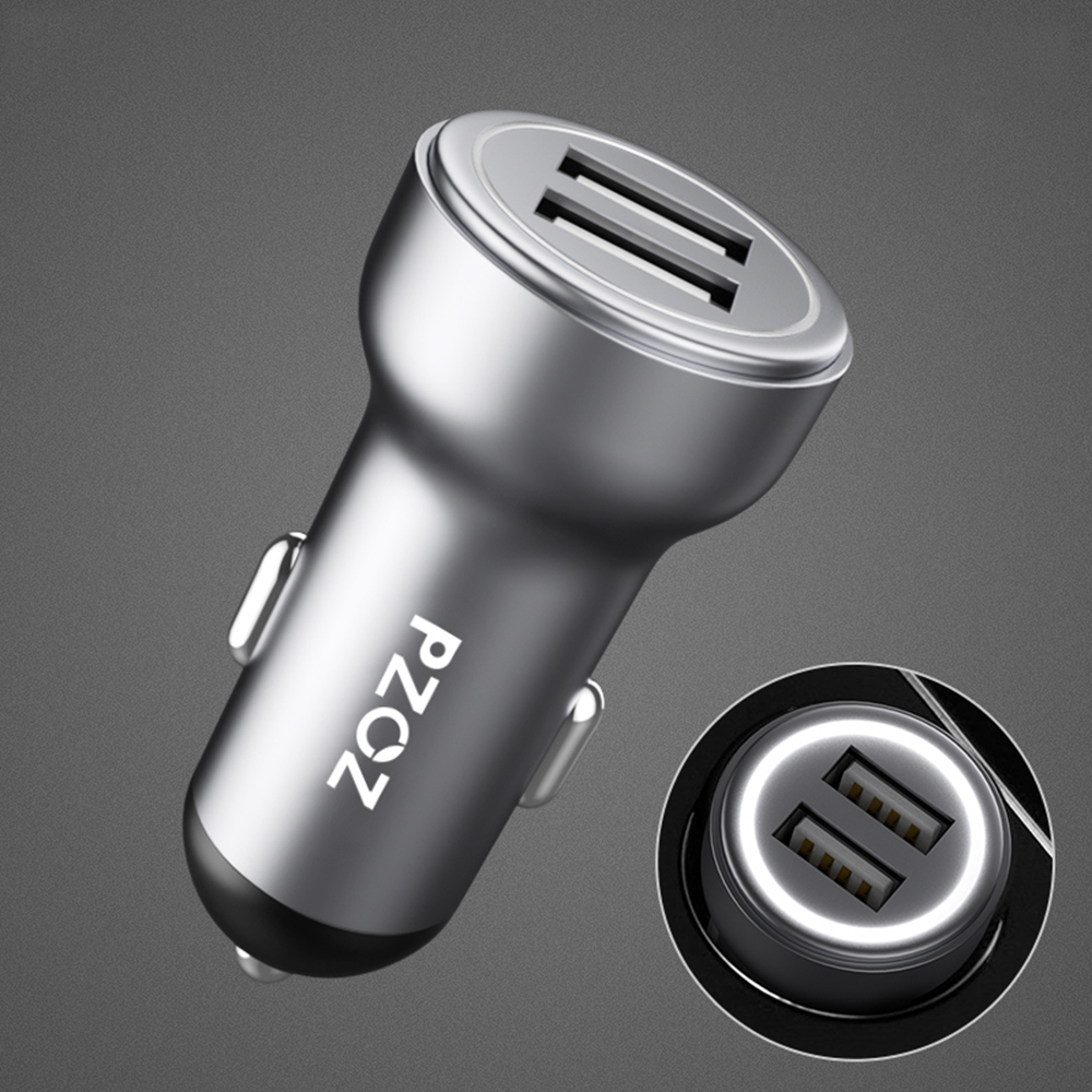 

PZOZ 4.8A Dual USB Быстрая зарядка Авто Зарядное устройство для iPhone Xr X Xs Макс Xiaomi Mi9 Mi8 S9 S10 S10+