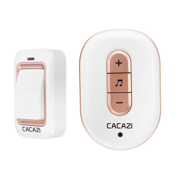 

CACAZI Plug-in Wireless Doorbell 300M Дистанционное Управление Дверное кольцо Водонепроницаемы Приемник передатчика кнопки