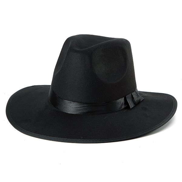 

Women ladies Cotton Blend Jazz Felt Fedora Cap Wide Brim Bowler Trilby Panama Hat