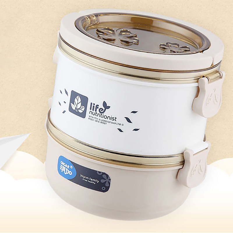 

QICAR Обед Коробка Термоконтейнер из нержавеющей стали для хранения пищевых продуктов Герметичный Экологичный Bento Коро