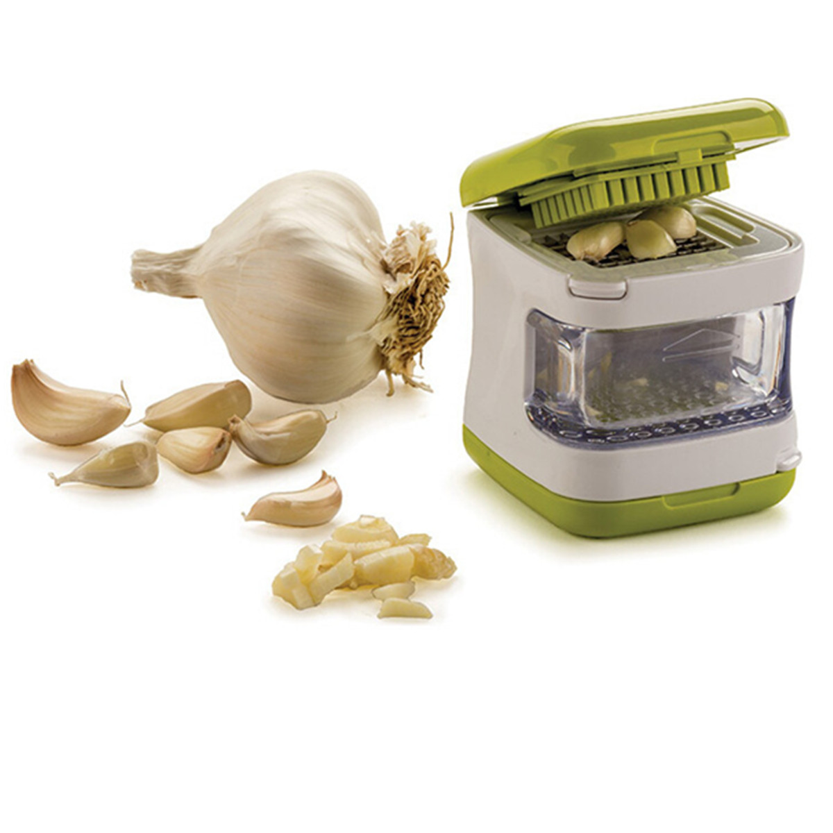 

Vegetable Onion Garlic Presser Food Quick Chopper Slicer Dicer Cutter Peeler Shredder
