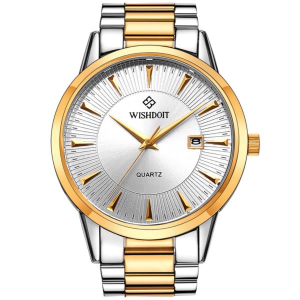 

WISHDOIT WSD-003G Мода мужчин Кварцевые часы роскошные Дата Дисплей Бизнес наручные часы