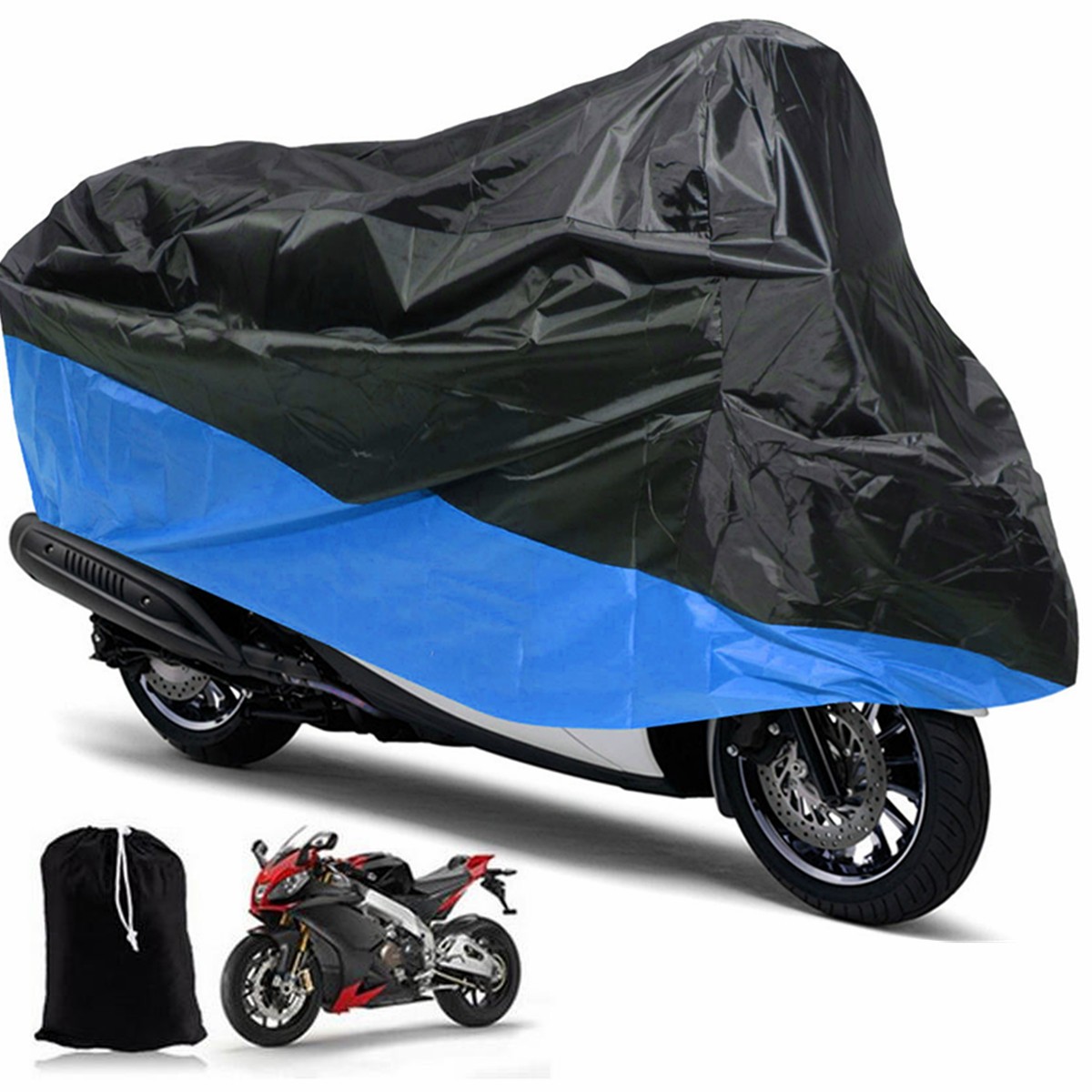 

Мотоцикл дождь Ультрафиолетовый пылезащитный чехол пыли байк Protector XL синий черный
