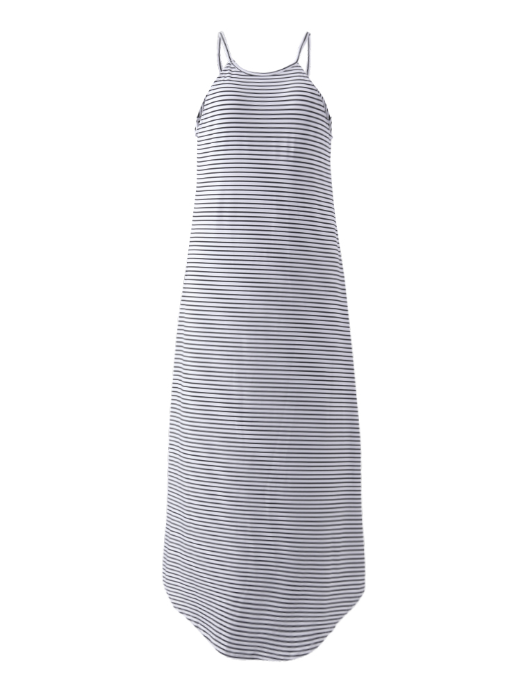 

Повседневный рукав для спагетти Striped Maxi Платье для Женское