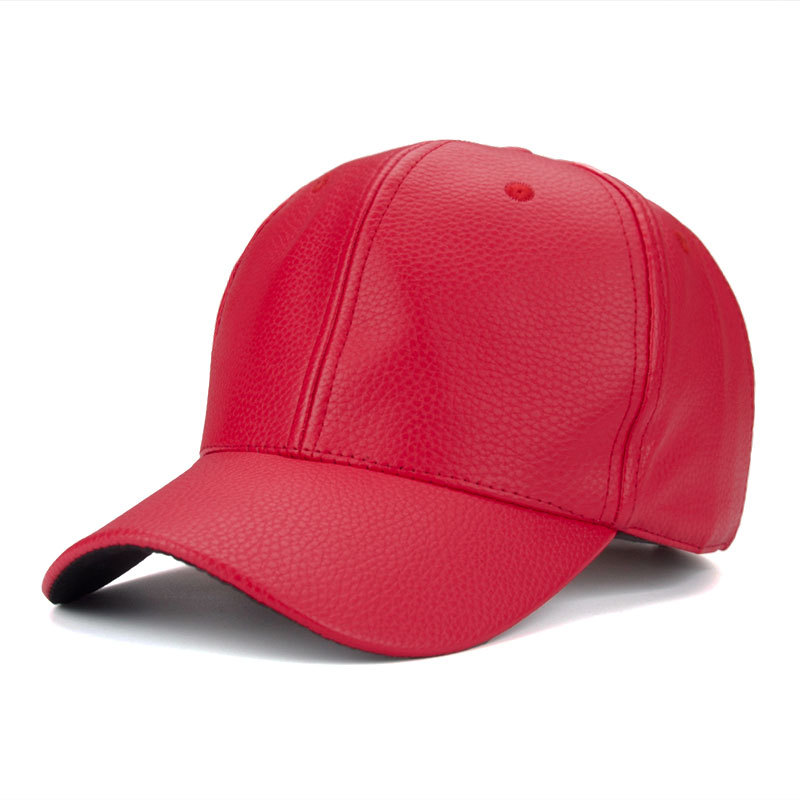 

Мужчины зерно PU кожа твердой бейсболки Случайные На открытом воздухе Спорт ВС шляпы Регулируемые шляпы