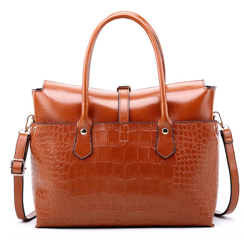 

Women Fashion Retro Crocodile Handbag Briefcase Shoulder Bag