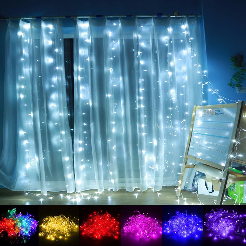 

1m * 4м 144 LED на открытом воздухе рождественские Рождество свадьба фея занавес шнура висит окно свет ес пробка
