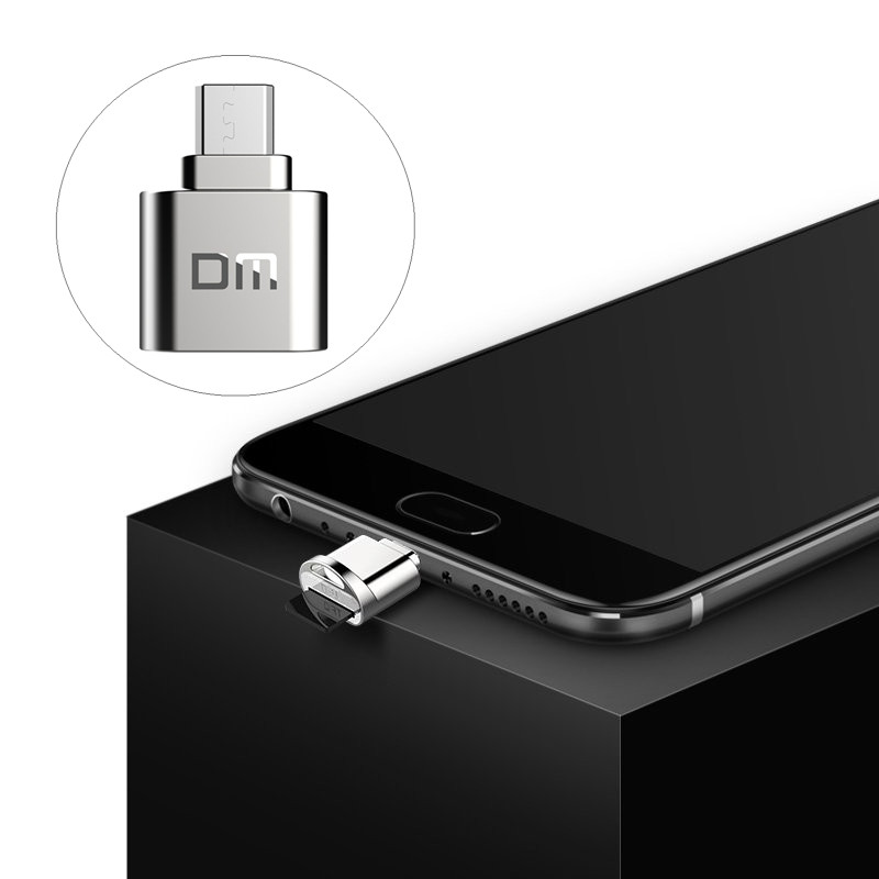 

DM Mini Metal Micro USB TF Устройство чтения карт памяти OTG для мобильного телефона Huawei