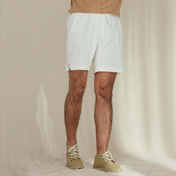 

Casual Drawstring Solid Color Cotton Linen Board Shorts