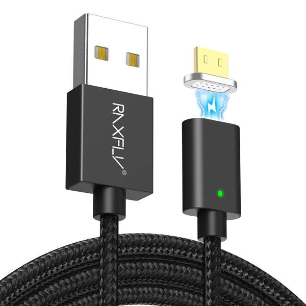 

RAXFLY 2.4A Магнитный Micro USB зарядный кабель для передачи данных телефонов 1M для Xiaomi Redmi 5 Plus Note 4 Note 5 S7