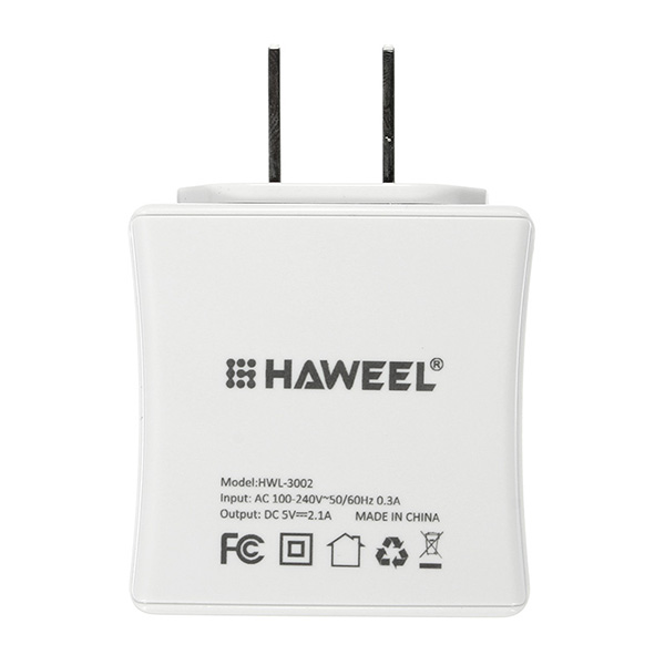 

HAWEEL Dual USB 5V 3.1A US Plug Travel Charger