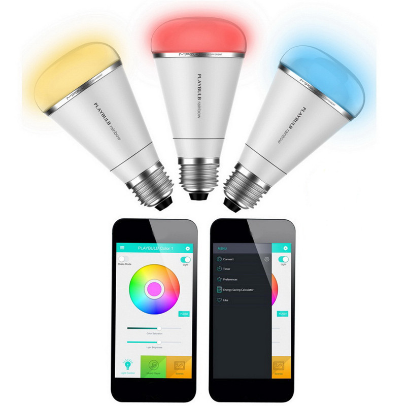 

MiPow E27 5W RGB Изменение цвета Bluetooth Интеллектуальные Смарт светодиодные лампы 110-240