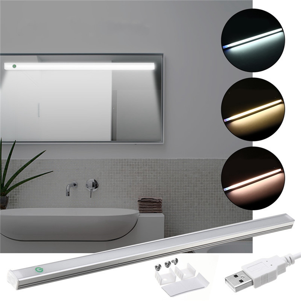 

37CM 5W Dimmable USB LED Rigid Strip Hard Bar Light Tube Mirror Lamp + Touch Switch DC5V