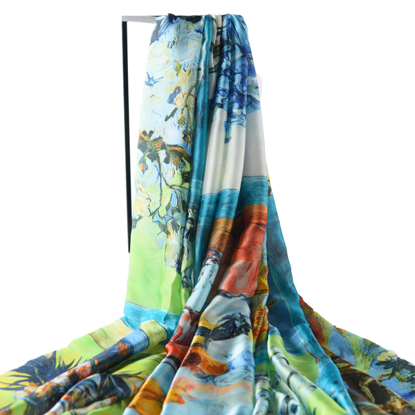 

LYZA Женское Soft Теплый платок для рисования цветов Элегантный шок Солнцезащитный