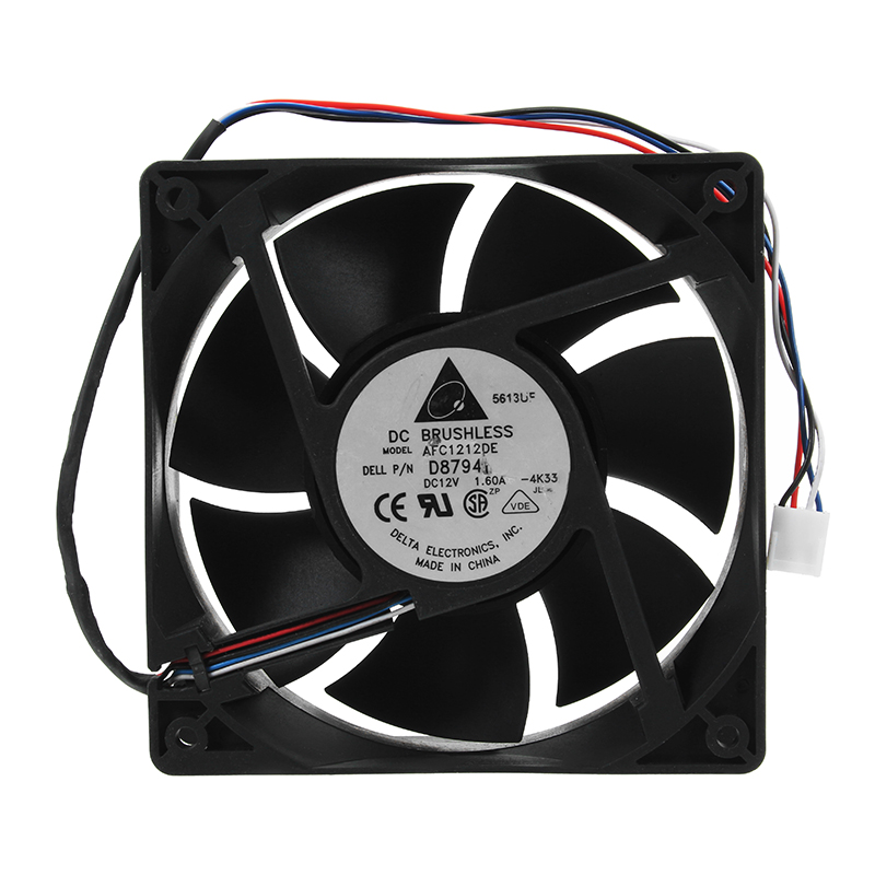 

12V 4000RPM 120x120x37mm 4 Pin PWM Cooling Fan Support Temperature Control For Mining Cooler