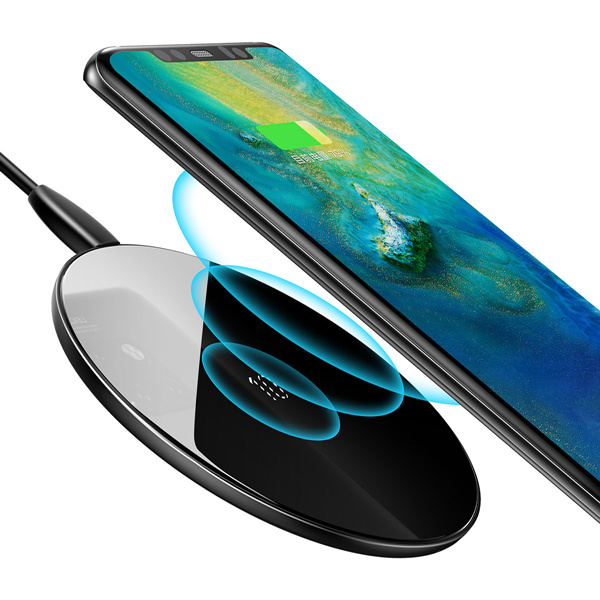 

Baseus 10W 7.5W QC3.0 Glass Mirror Wireless Charger charging pad For iPhone XS HUAWEI Mate 20 Pro S9