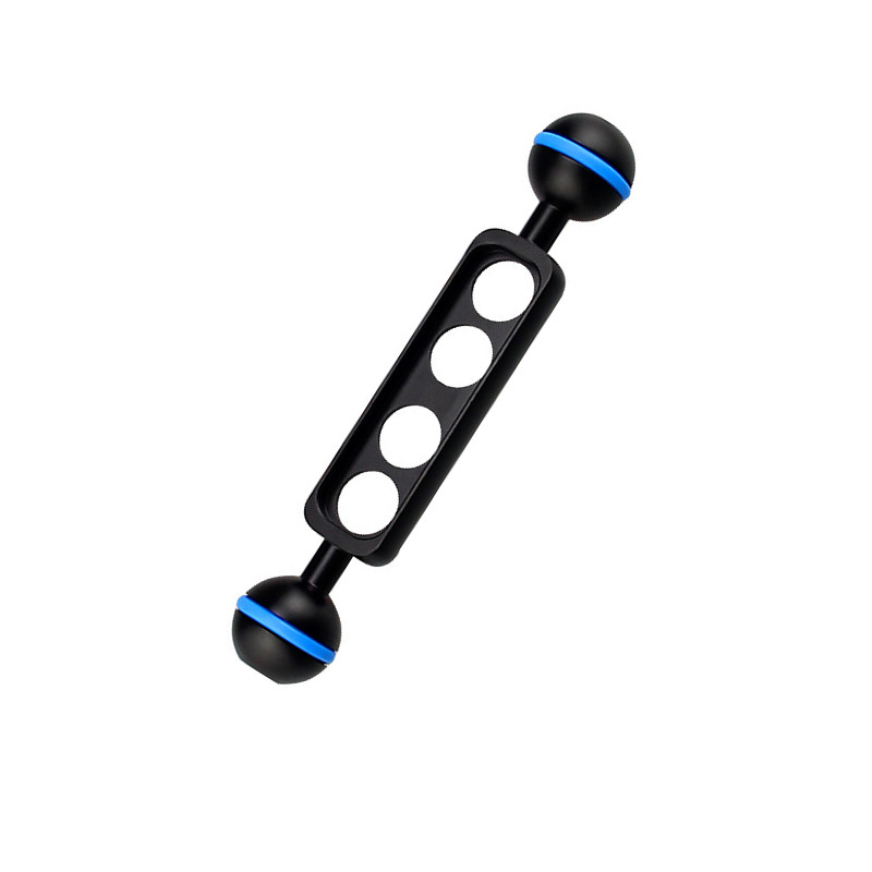 

HOOZHU S05 Φ25.4 5" Double Ball Head Connecting Bracket Support for Diving Light Diving Camera Flashlight Arm