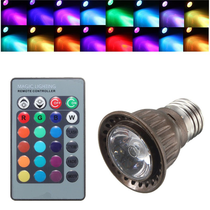 

E27 3w RGB с дистанционным управлением красочное изменение LED лампочка AC 85-265V