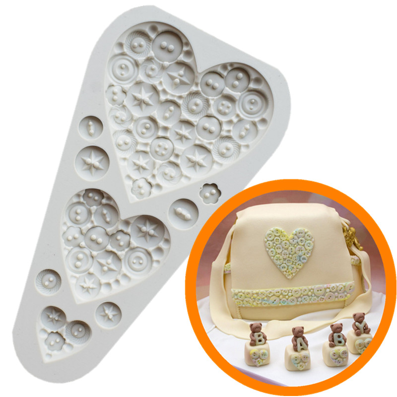 

Food Grade Силиконовый Cake Mold DIY Chocalate Cookies Ice Tray Baking Инструмент Three Сердце Shape