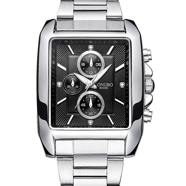 

Longbo 80006 Мужские часы стали ремень сплава Чехол светящиеся моды случайные кварцевые наручные часы