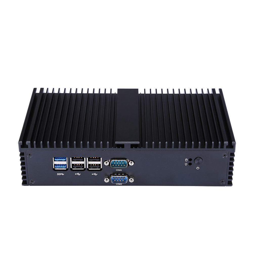

QOTOM Mini PC Intel I3-7100U 2,4 ГГц Двухъядерный Barebone 6 Gigabit Ethernet Machine Микро-промышленный Q535X мульти-сетевой порт
