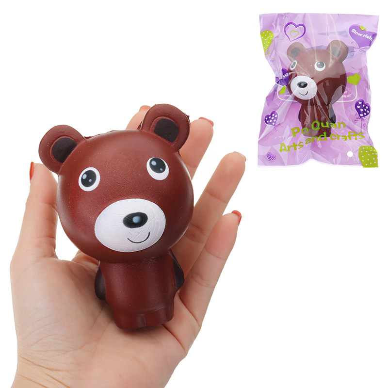 

Squishy шоколадный медведь мультфильм животное коричневый медленно растущий Soft Коллекция подарков Декор Игрушка с упаковкой