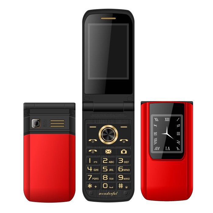 

MAFAM E9 2.6'' 3800mAh Slim Fashion Flip Dual Touch Screen Dual Sim Card Dual Standby Feature Phone