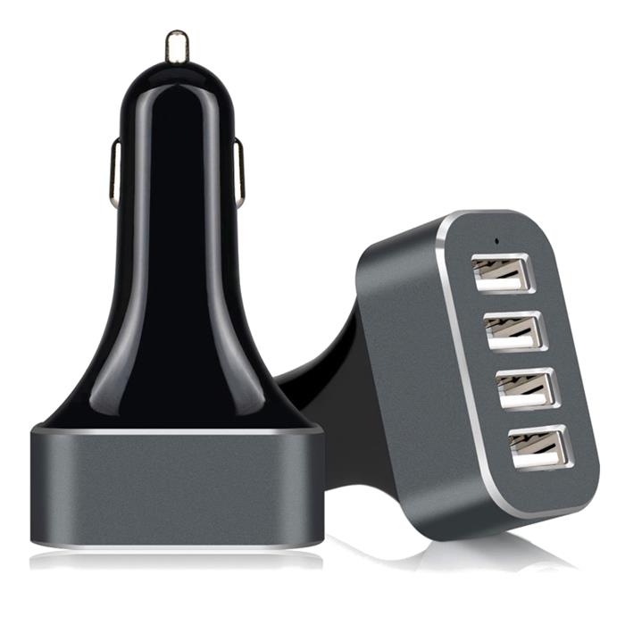 

Черный 9.6a 48w 4 порта USB зарядное устройство для автомобиля iPhone Samsung HUAWEI Ipad