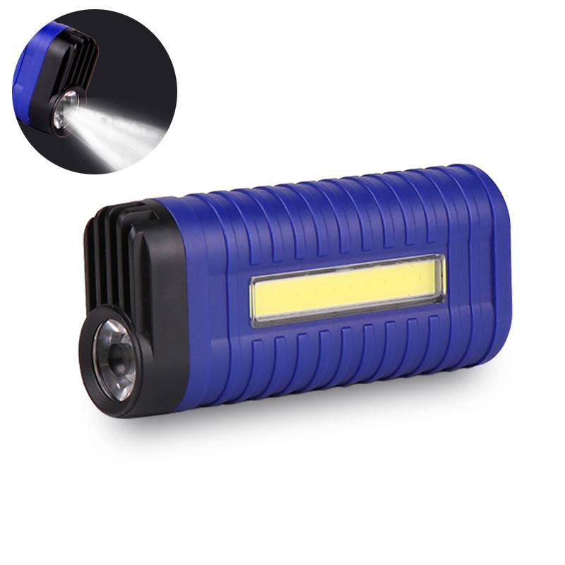 

XANES® 1W COB LED Flashlight 2 Modes USB Charging 18650 Battery Work Lamp Camping Hunting Portable Torch Light